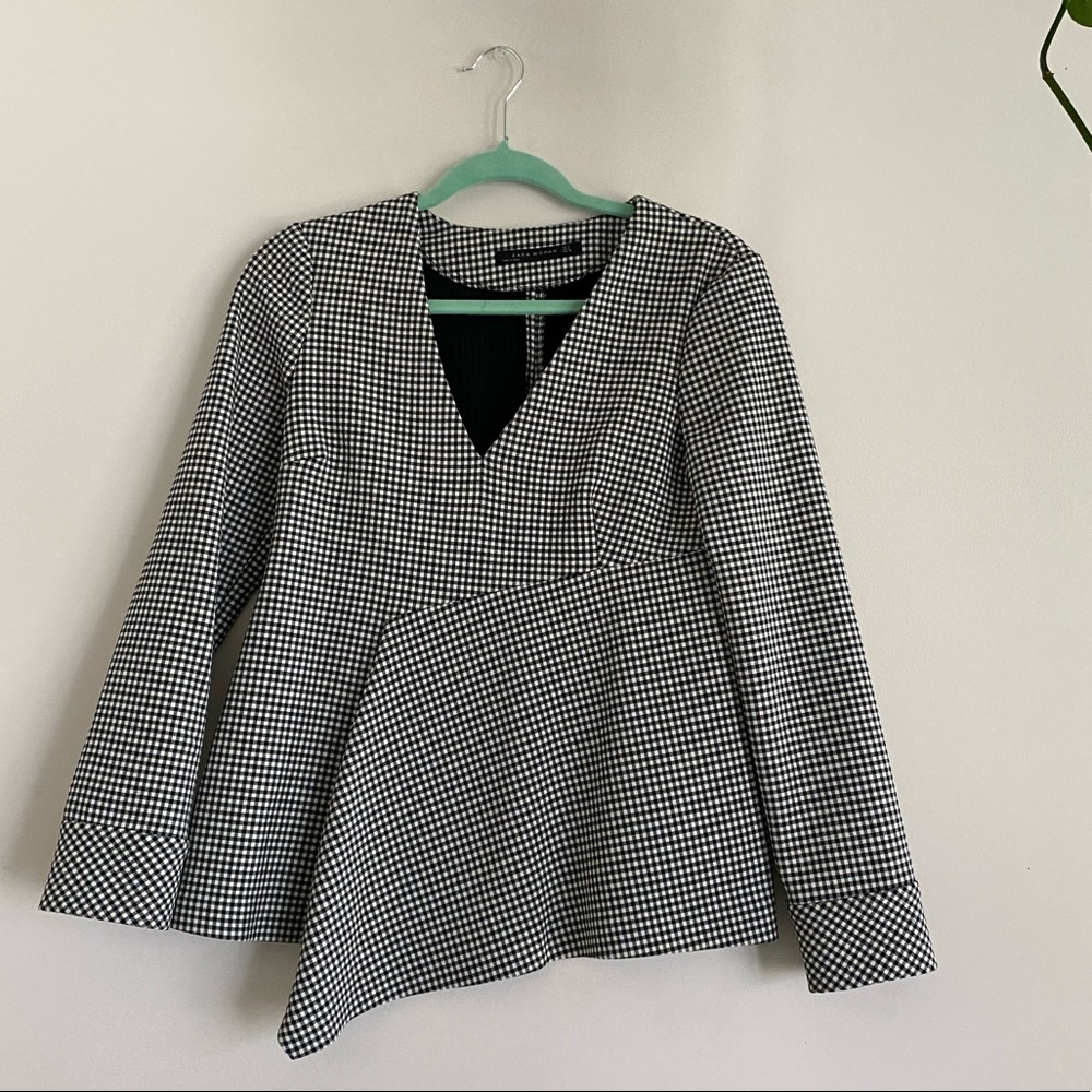 {ZARA} 🔷 gingham top